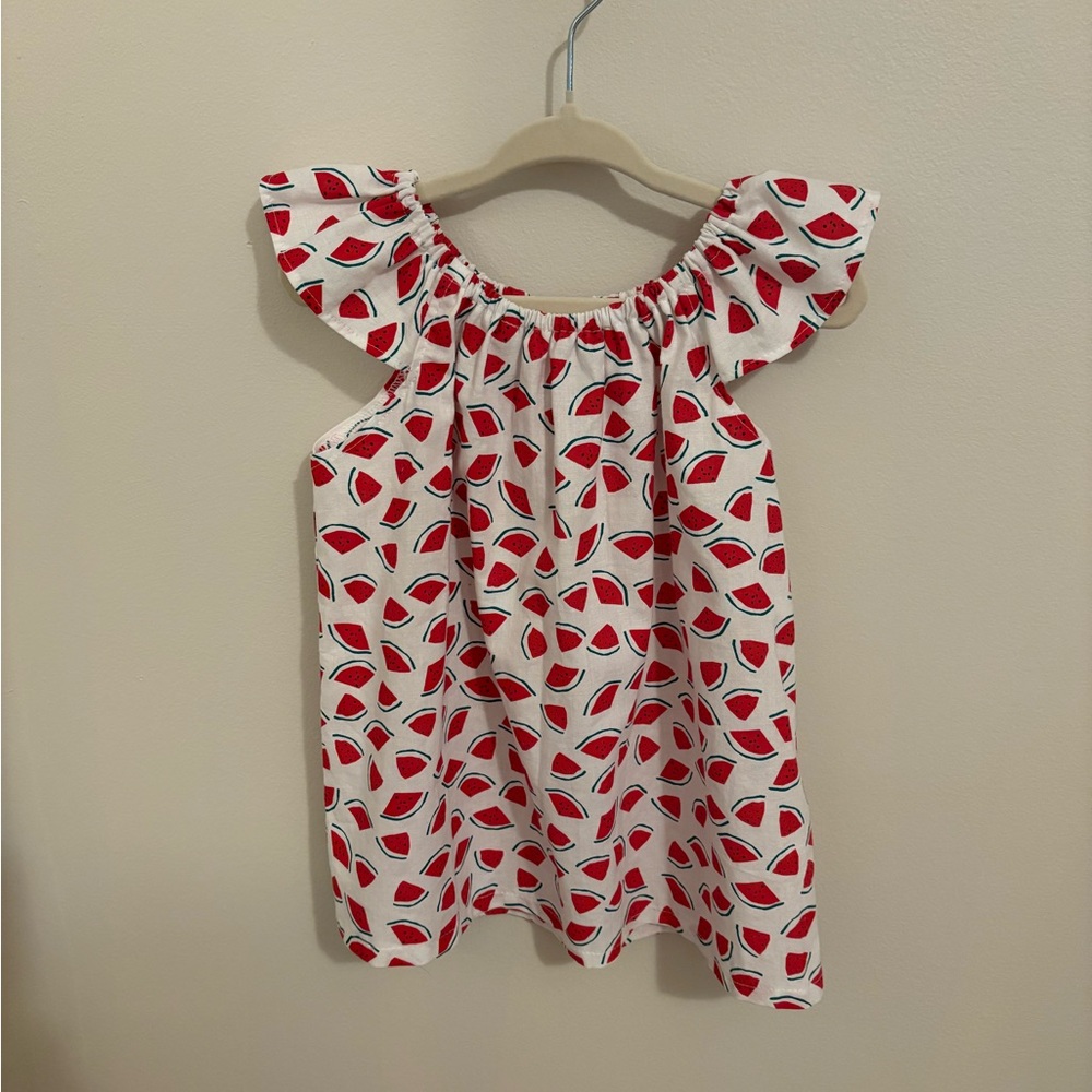 NWOT - Hand Made Watermelon Print Dress 2T